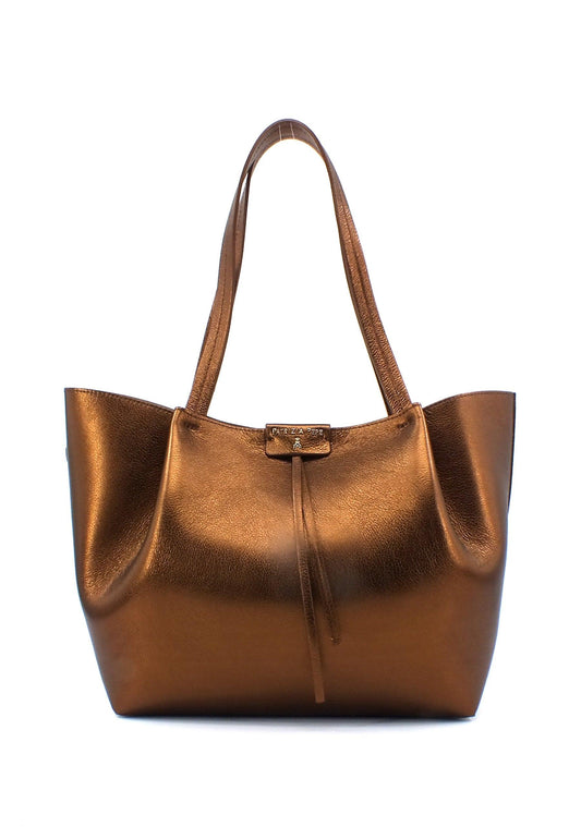 PATRIZIA PEPE Borsa Tote Bronze CB8895-L001 - Sandrini Calzature e Abbigliamento