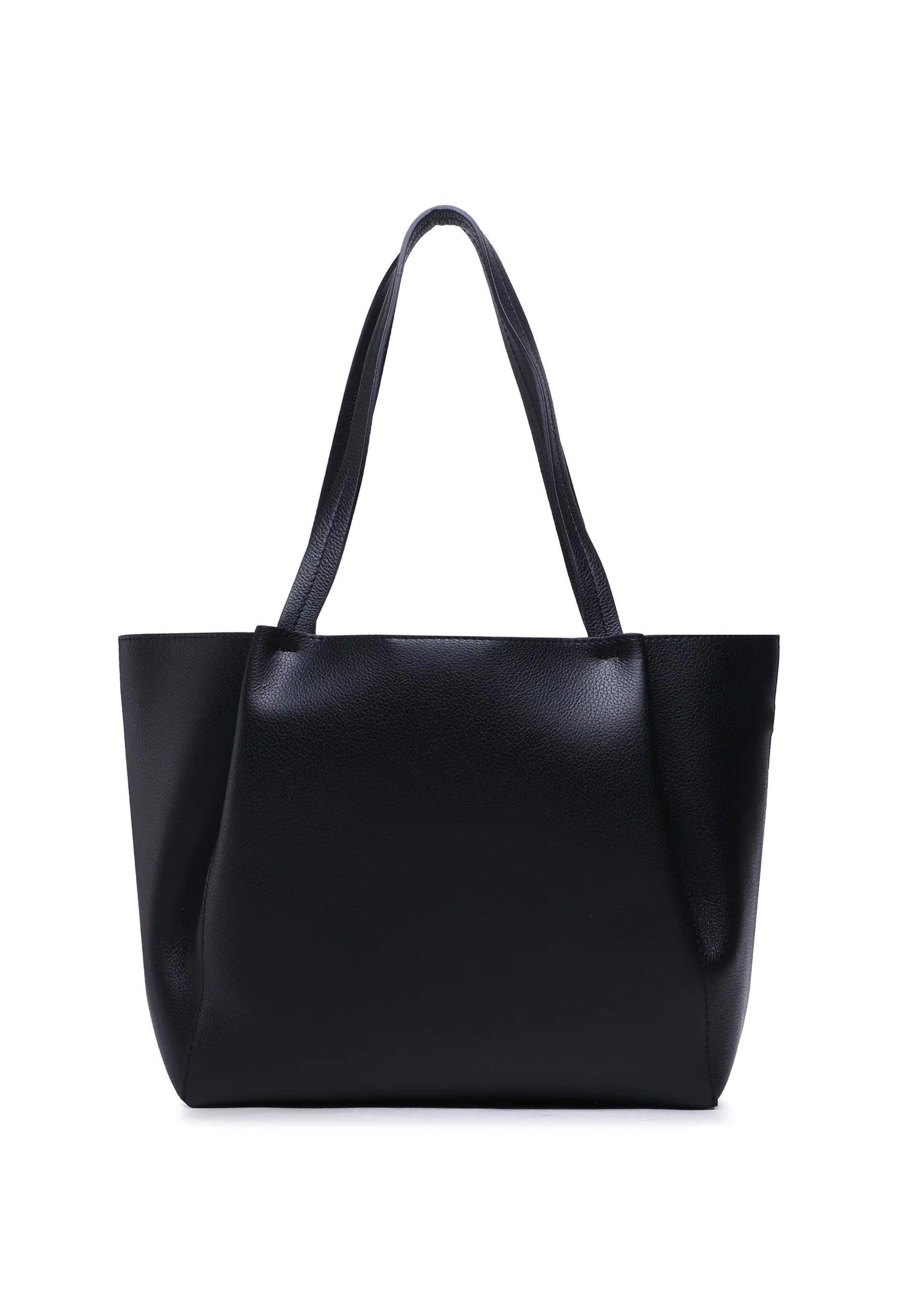 PATRIZIA PEPE Borsa Tote Mid Black Light Gold CB8895-L001 - Sandrini Calzature e Abbigliamento