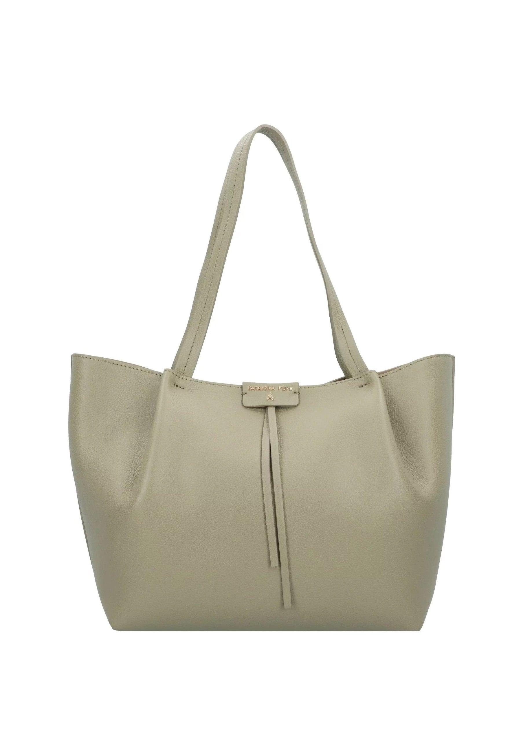 PATRIZIA PEPE Borsa Tote Sage Green CB8895-L001 - Sandrini Calzature e Abbigliamento