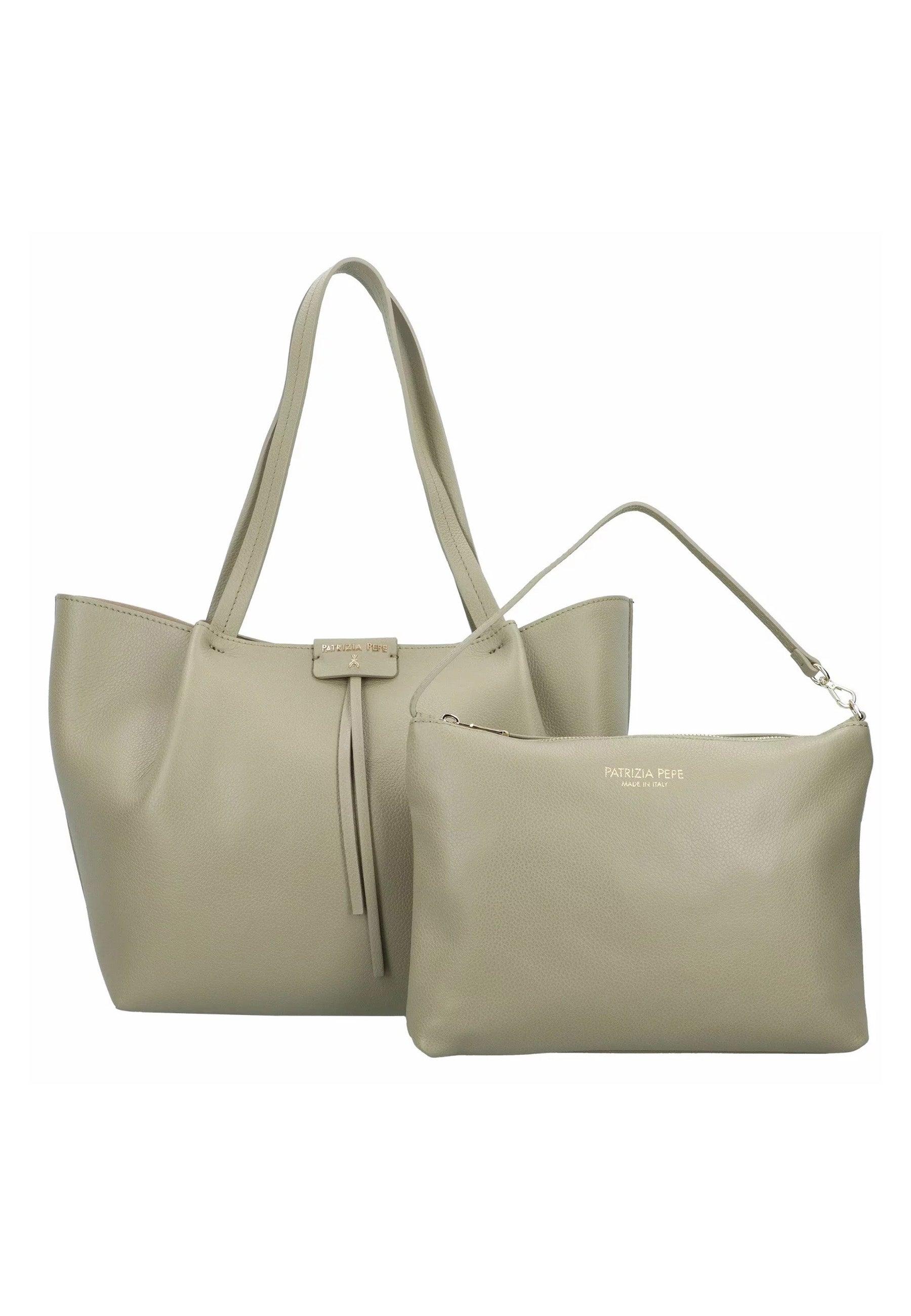 PATRIZIA PEPE Borsa Tote Sage Green CB8895-L001 - Sandrini Calzature e Abbigliamento
