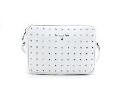 PATRIZIA PEPE Borsa Tracolla Borchie White Bianco 2V8985-A8X4 - Sandrini Calzature e Abbigliamento