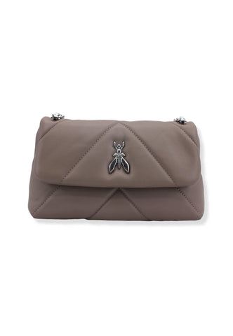 PATRIZIA PEPE Borsa Tracolla Crossbody Logo Marrone Dark Tatami CB0084-L006 - Sandrini Calzature e Abbigliamento