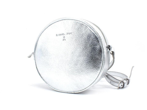 PATRIZIA PEPE Borsa Tracolla Tonda Pelle Silver Argento 2VA198-A4U8N - Sandrini Calzature e Abbigliamento