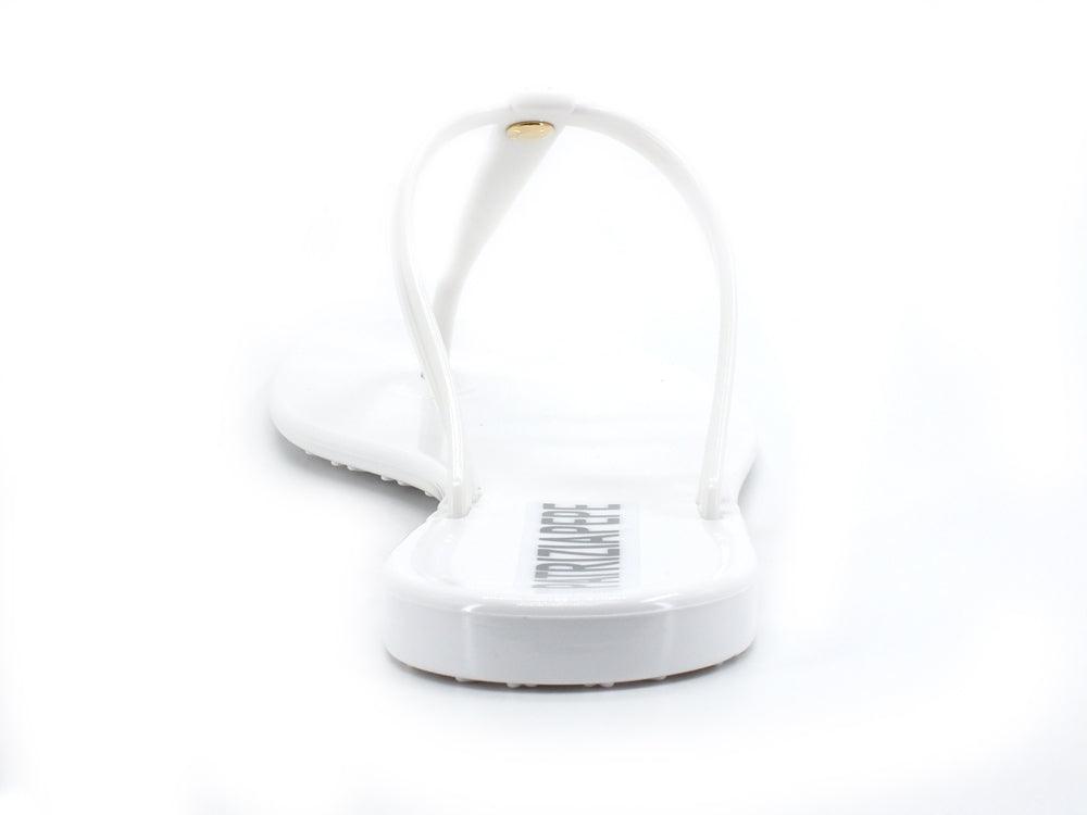 PATRIZIA PEPE Infradito PVC Logo Gold Bianco CX9677V006-W146 - Sandrini Calzature e Abbigliamento