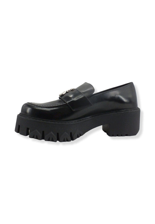 PATRIZIA PEPE Mocassino Donna Tacco Largo Platform Nero 8Z0009-L052 - Sandrini Calzature e Abbigliamento
