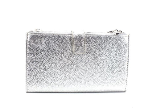 PATRIZIA PEPE Portafoglio Donna Double Zip Silver 2V9774-A4U8N - Sandrini Calzature e Abbigliamento