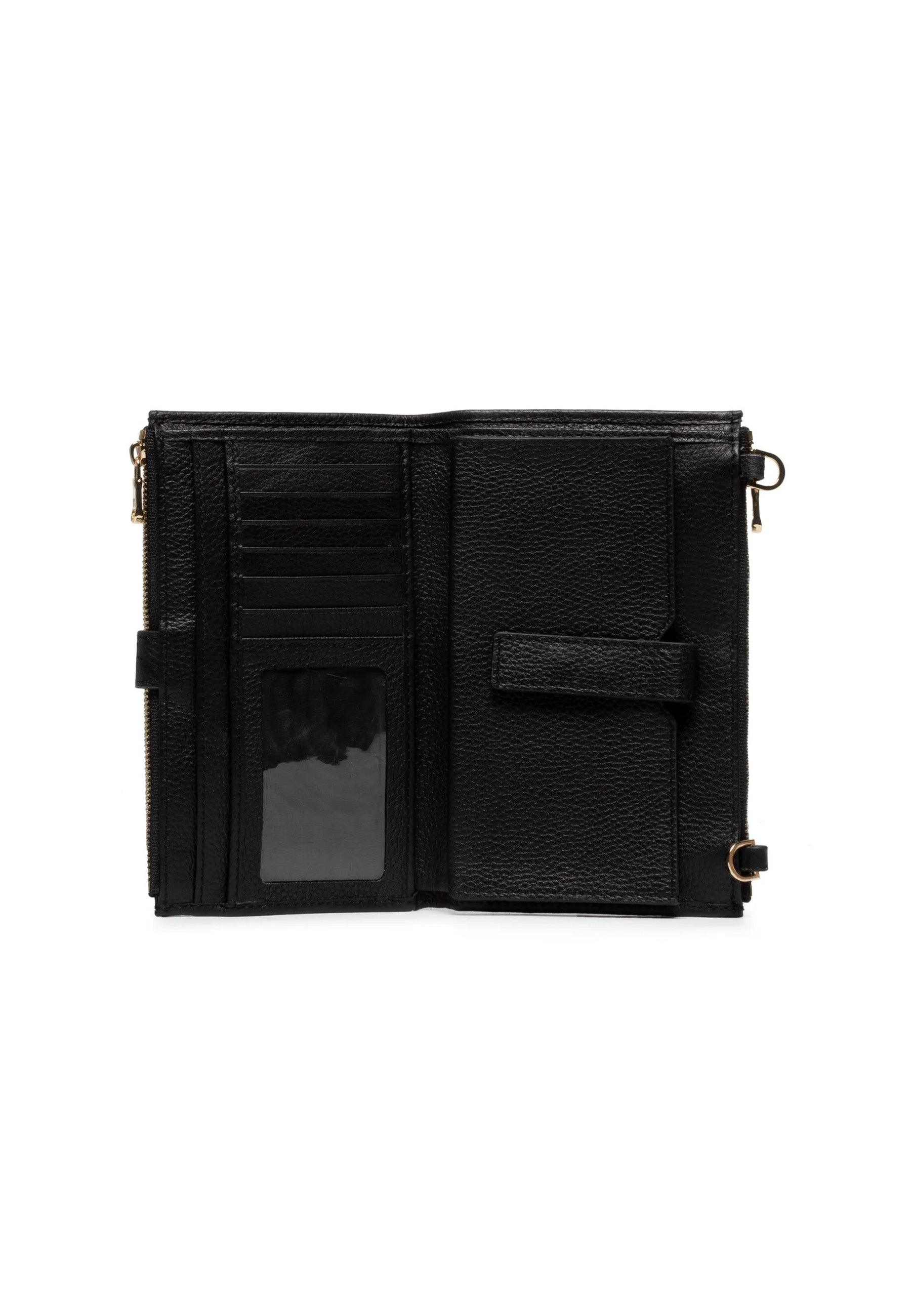 PATRIZIA PEPE Portafoglio Double Zip Tracolla Nero CQ9774-L001 - Sandrini Calzature e Abbigliamento