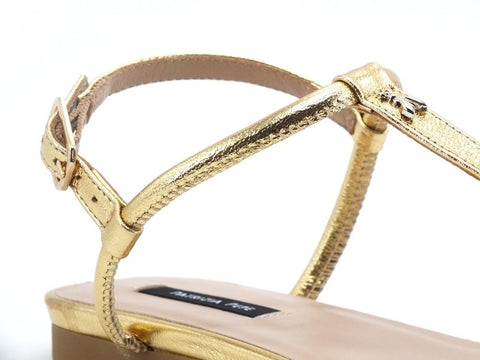 PATRIZIA PEPE Sandalo Infradito Laminato Gold Star 2VA248-A3LT - Sandrini Calzature e Abbigliamento