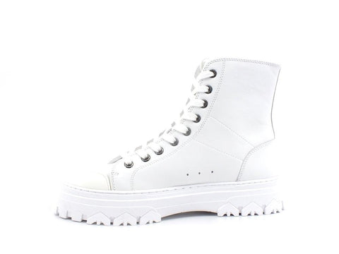 PATRIZIA PEPE Sneaker Carrarmato Hi Pelle White 2VA449-A3KW - Sandrini Calzature e Abbigliamento