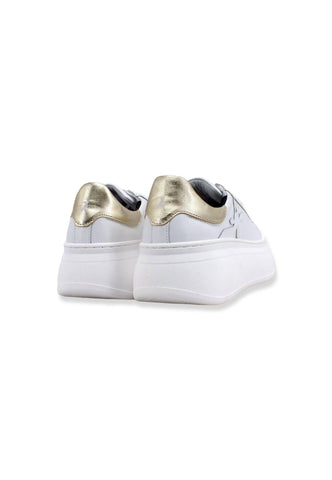 PATRIZIA PEPE Sneaker Donna Leather White Gold 8Z0064-L011 - Sandrini Calzature e Abbigliamento