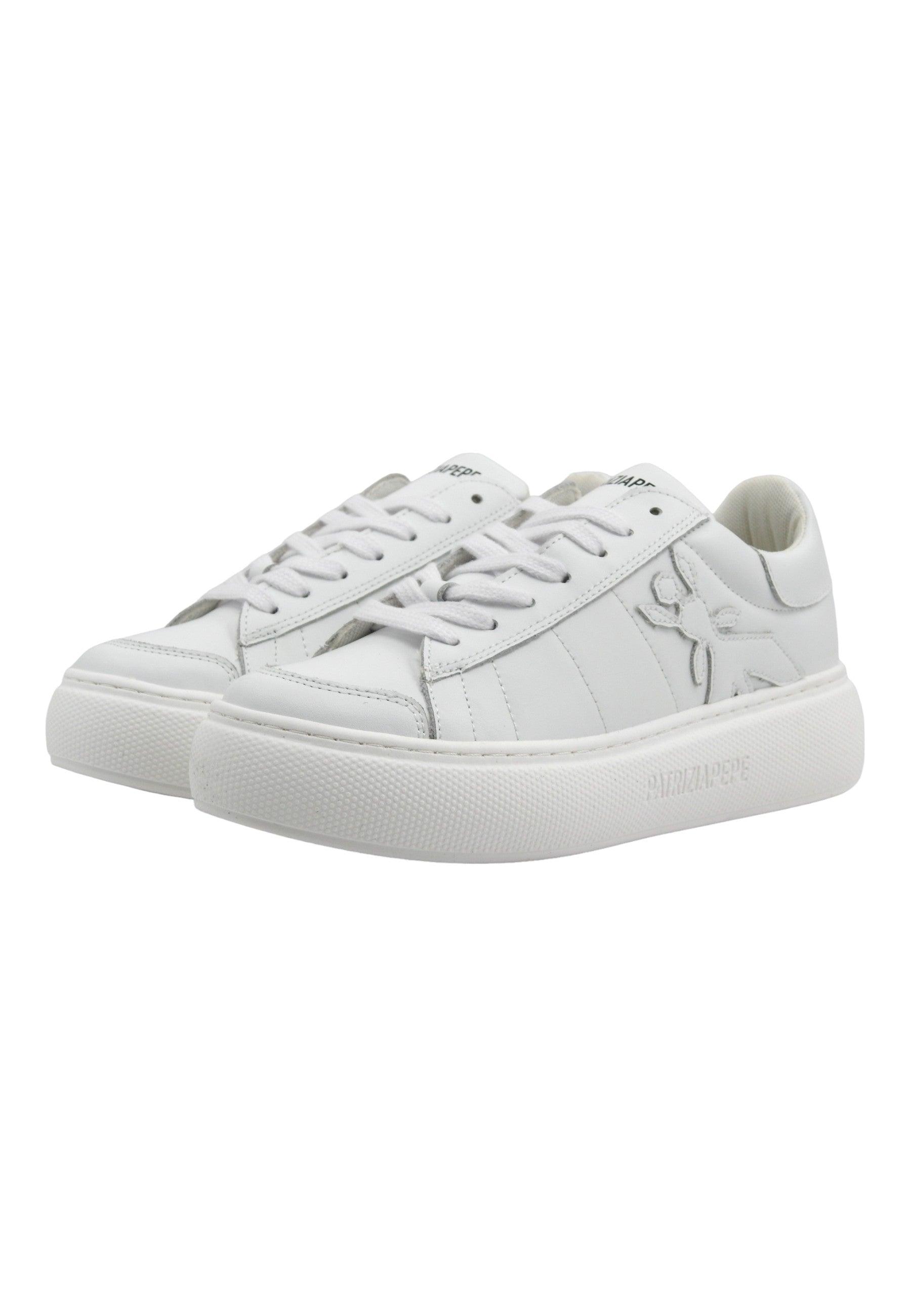 PATRIZIA PEPE Sneaker Donna Total White 8Z0080-E028 - Sandrini Calzature e Abbigliamento