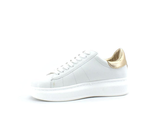 PATRIZIA PEPE Sneaker Logo Ape White Gold CZ9708L011-F1WS - Sandrini Calzature e Abbigliamento
