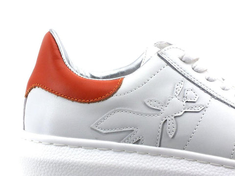 PATRIZIA PEPE Sneaker Logo Ape White Orange Bianco CZ9708L011-FB03 - Sandrini Calzature e Abbigliamento