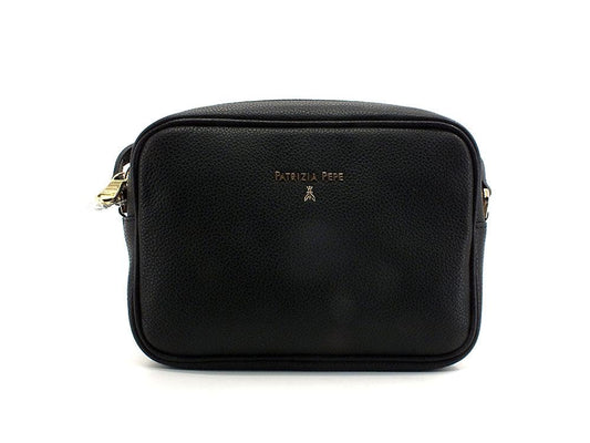 PATRIZIA PEPE Tracolla Borsa Zip Logo Nero CB8985L001-K103 - Sandrini Calzature e Abbigliamento