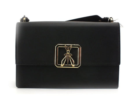 PATRIZIA PEPE Tracolla Pelle Logo Black Gold 2VA149-A8W9G - Sandrini Calzature e Abbigliamento
