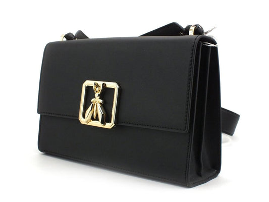 PATRIZIA PEPE Tracolla Pelle Logo Black Gold 2VA149-A8W9G - Sandrini Calzature e Abbigliamento