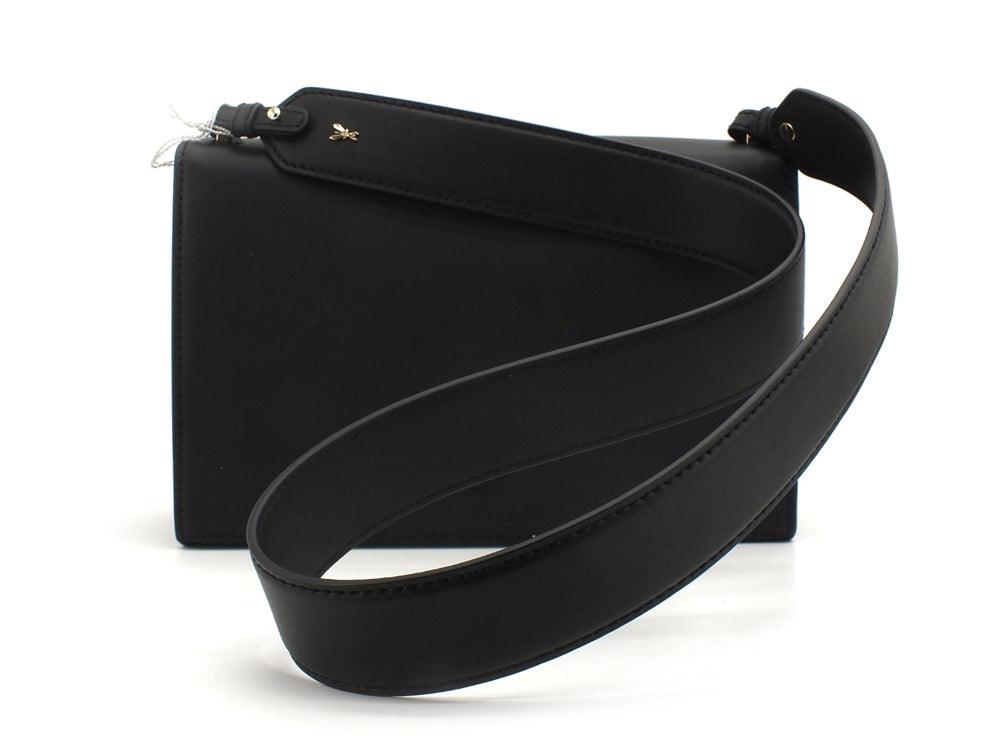 PATRIZIA PEPE Tracolla Pelle Logo Black Gold 2VA149-A8W9G - Sandrini Calzature e Abbigliamento