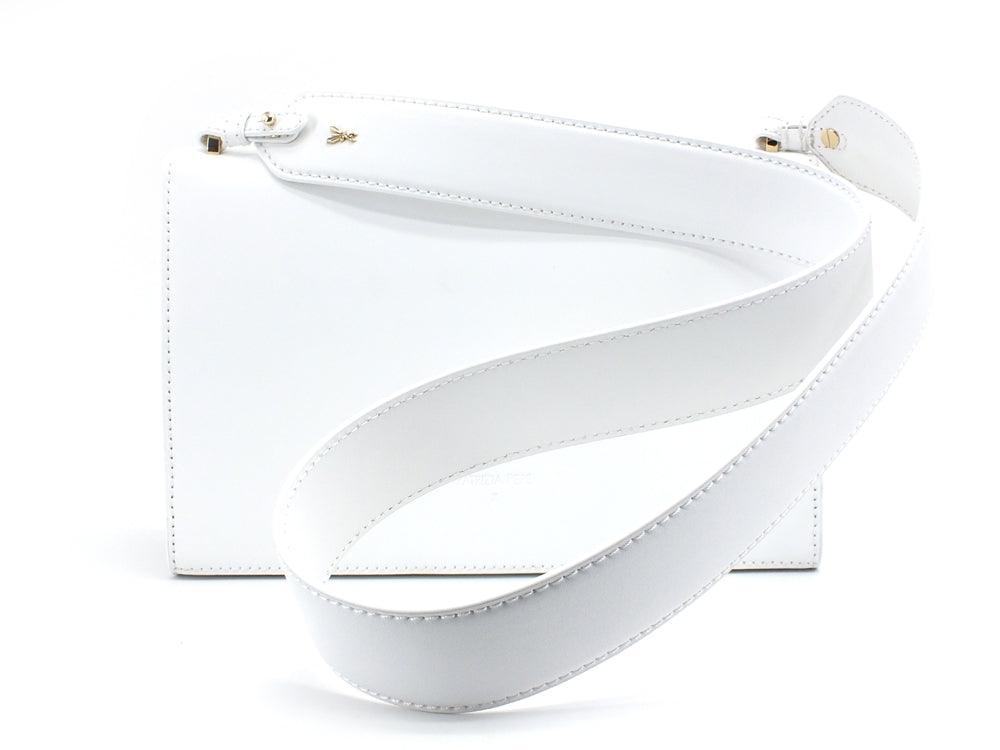 PATRIZIA PEPE Tracolla Pelle Logo White Gold 2VA149-A8W9G - Sandrini Calzature e Abbigliamento
