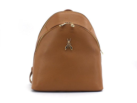 PATRIZIA PEPE Zaino Pelle Zip Logo Cuoio 2VA056-A4U8 - Sandrini Calzature e Abbigliamento