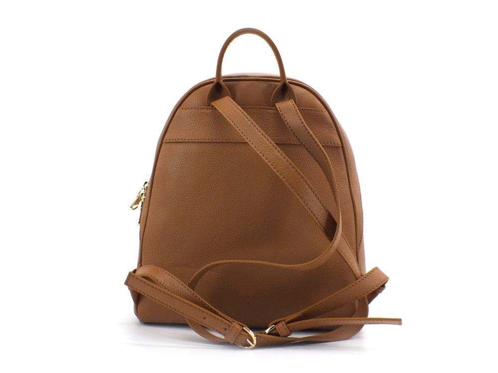 PATRIZIA PEPE Zaino Pelle Zip Logo Cuoio 2VA056-A4U8 - Sandrini Calzature e Abbigliamento