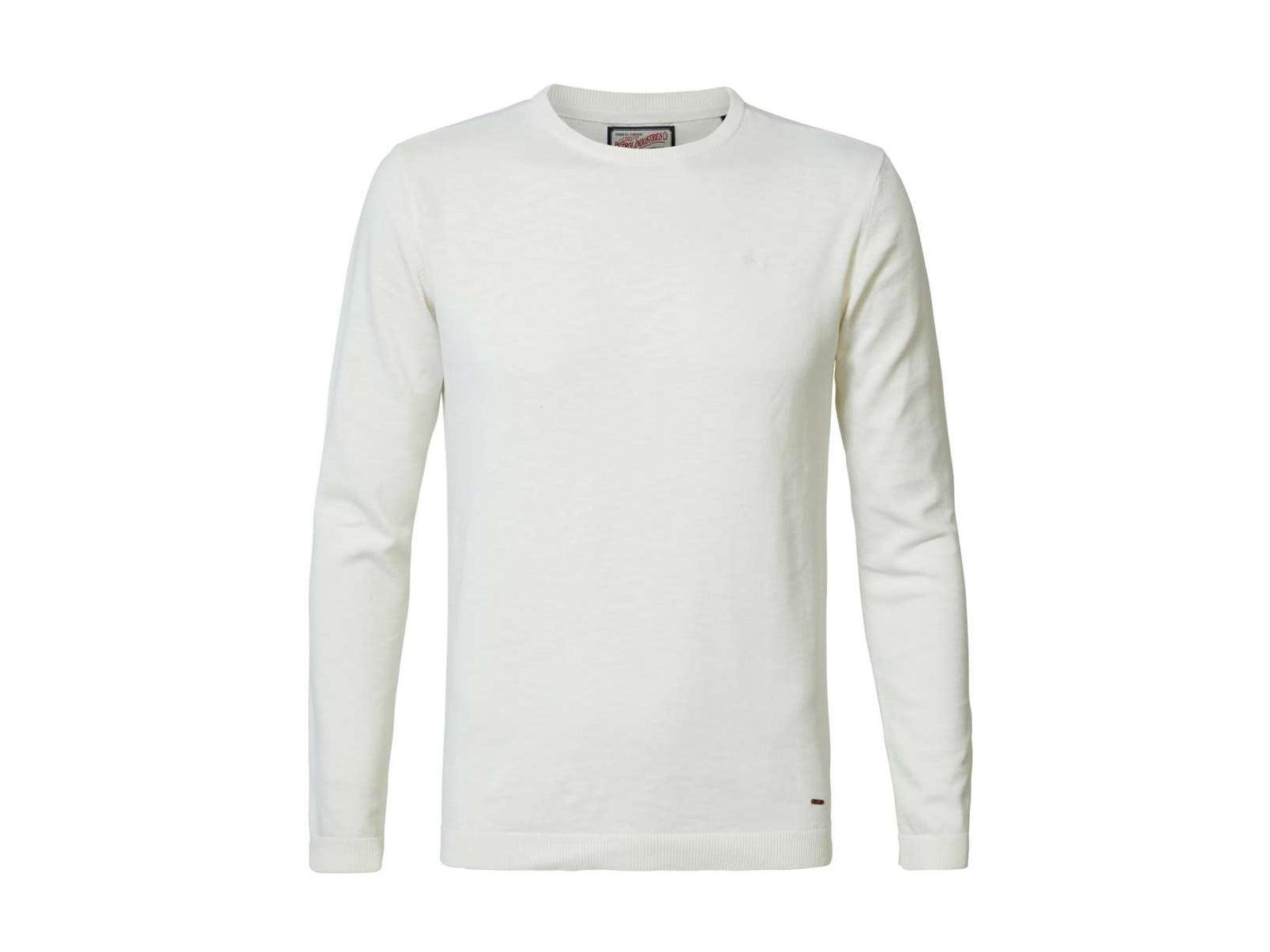 PETROL Maglia Girocollo Bianco M-1000-KWR274 - Sandrini Calzature e Abbigliamento