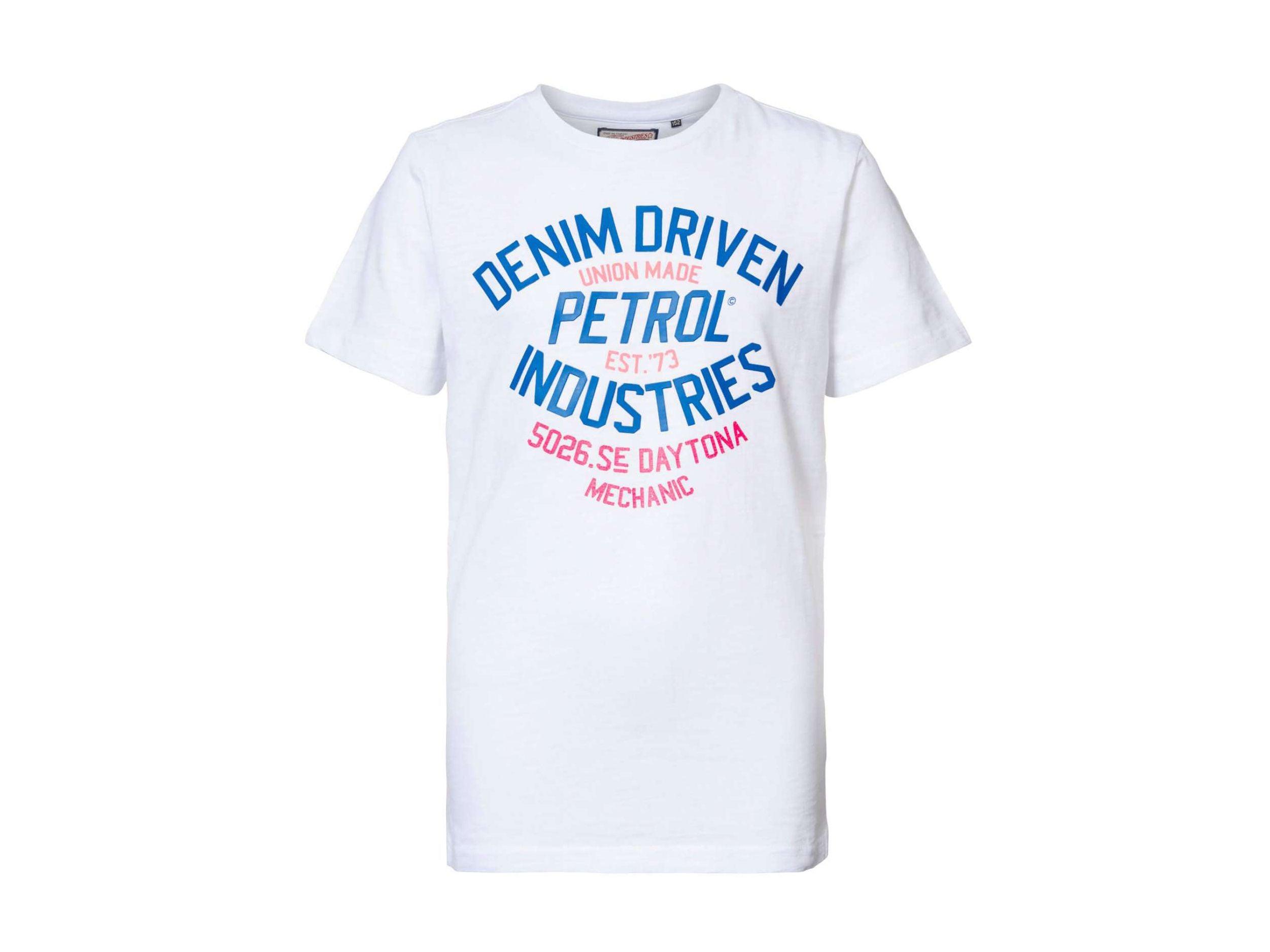 PETROL T-Shirt Logo Bianco M-1000-TSR603 - Sandrini Calzature e Abbigliamento