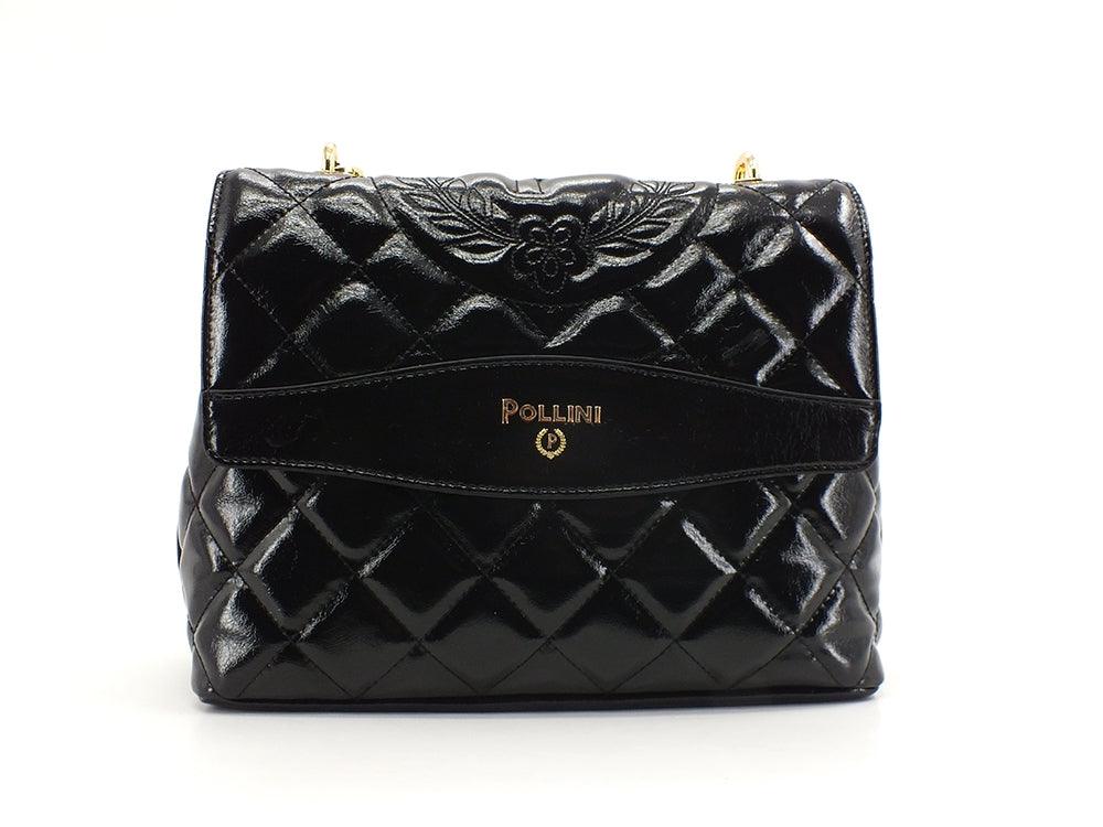 POLLINI Borsa Flap Trapuntata Lux Nero SC4511PP0DSJ0000 - Sandrini Calzature e Abbigliamento