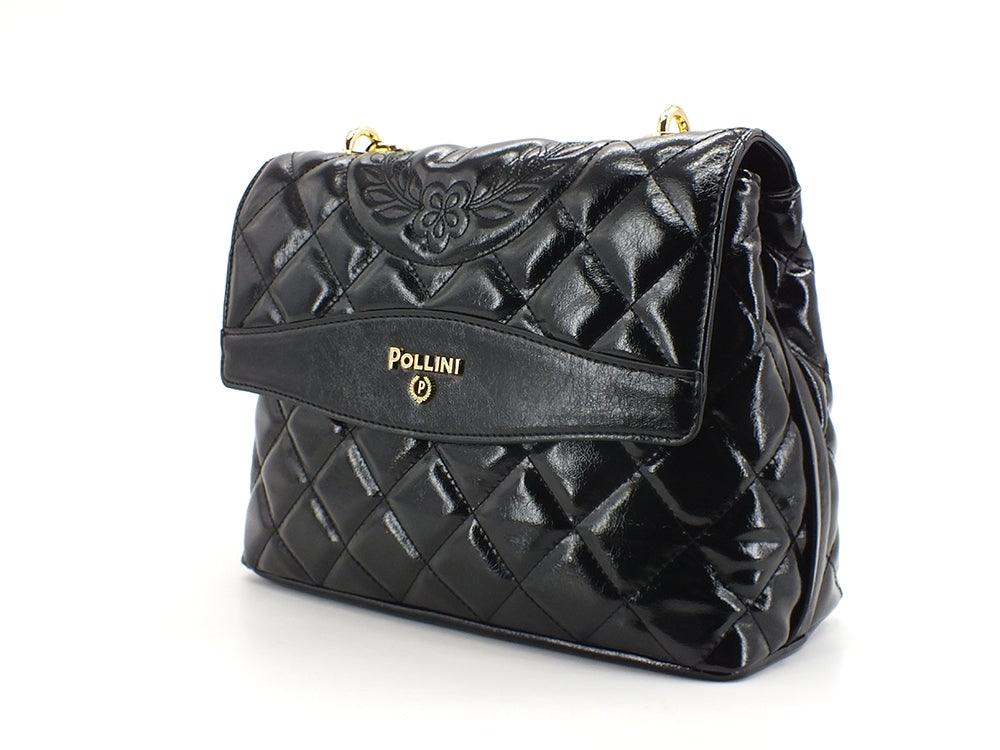 POLLINI Borsa Flap Trapuntata Lux Nero SC4511PP0DSJ0000 - Sandrini Calzature e Abbigliamento