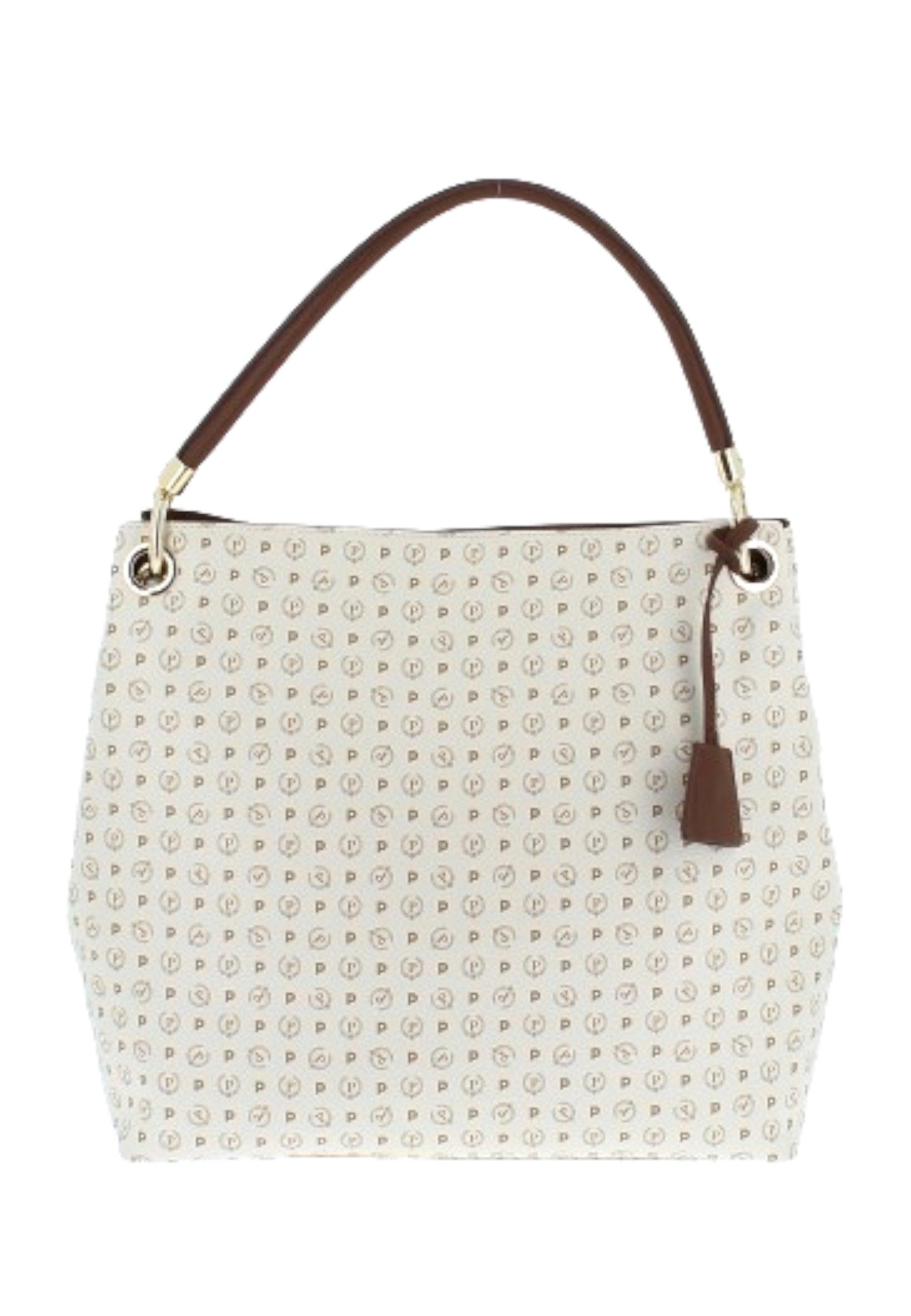 POLLINI Borsa Hand Bag Donna Avorio Marrone TE8409PP02Q1110C - Sandrini Calzature e Abbigliamento