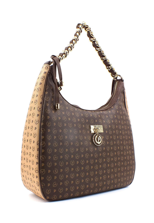 POLLINI Borsa Hobo Crema Marrone TE8519PP0HQ5330A - Sandrini Calzature e Abbigliamento