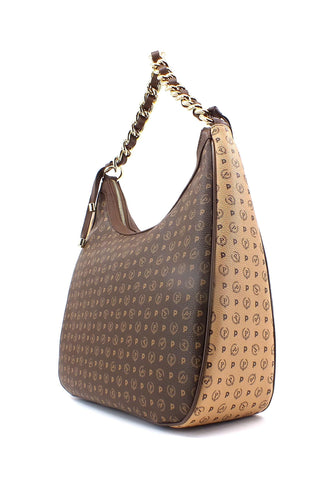 POLLINI Borsa Hobo Crema Marrone TE8519PP0HQ5330A - Sandrini Calzature e Abbigliamento