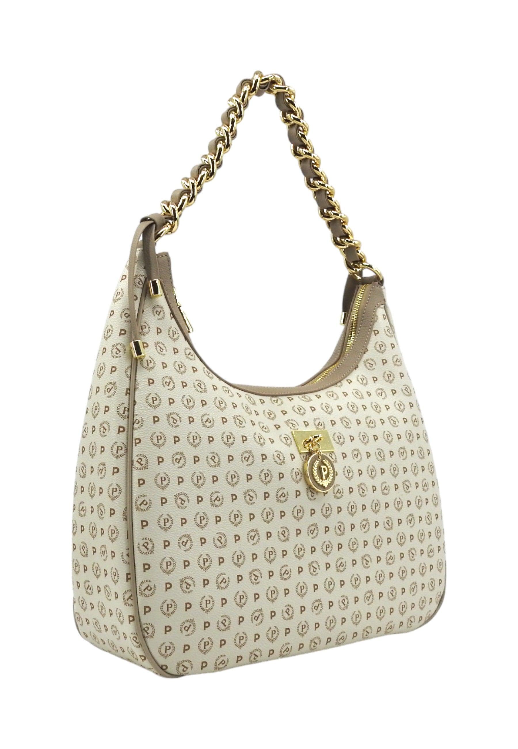 POLLINI Borsa Hobo Donna Avorio Ghiaccio TE8519PP0HQ1110A - Sandrini Calzature e Abbigliamento