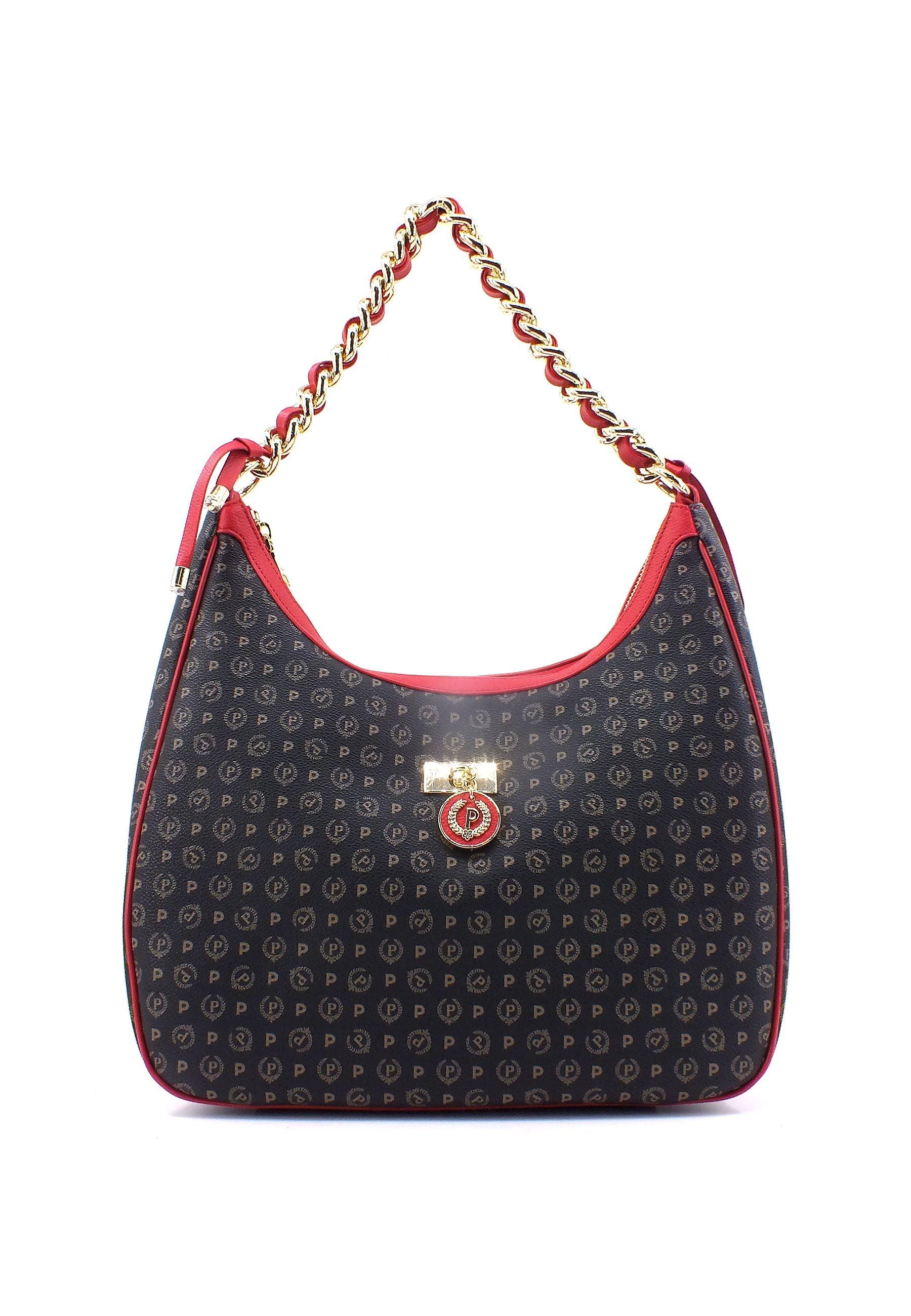 POLLINI Borsa Hobo Large Nero Rosso TE8519PP0HQ1100B - Sandrini Calzature e Abbigliamento