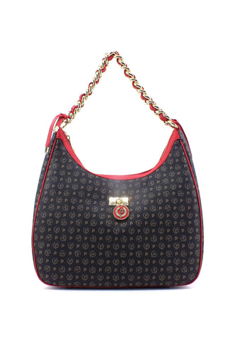 POLLINI Borsa Hobo Large Nero Rosso TE8519PP0HQ1100B - Sandrini Calzature e Abbigliamento