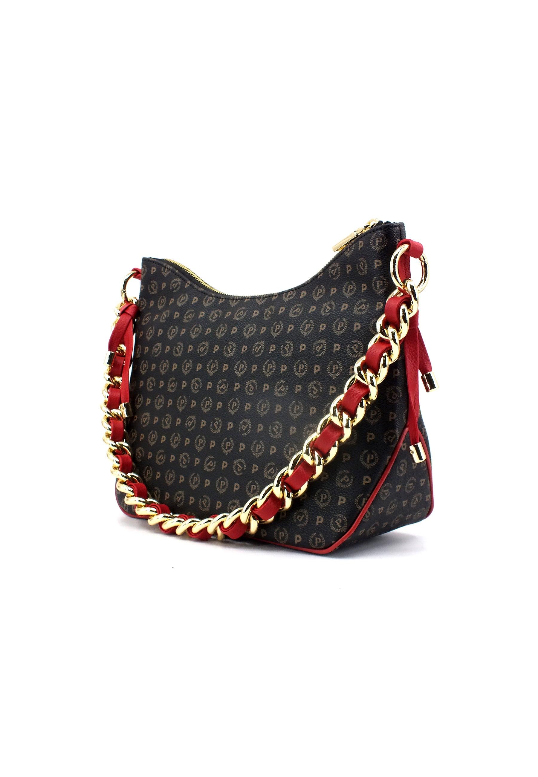 POLLINI Borsa Hobo Small Nero Rosso TE8517PP0HQ1100B - Sandrini Calzature e Abbigliamento