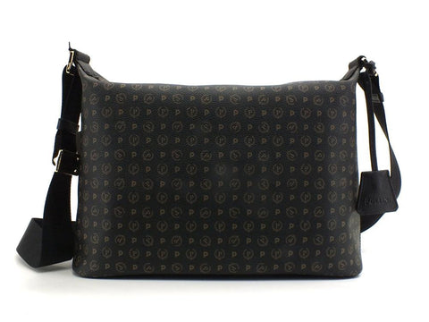 POLLINI Borsa Hobo Zip Loghi Printed Nero TE8400PP02Q1100A - Sandrini Calzature e Abbigliamento