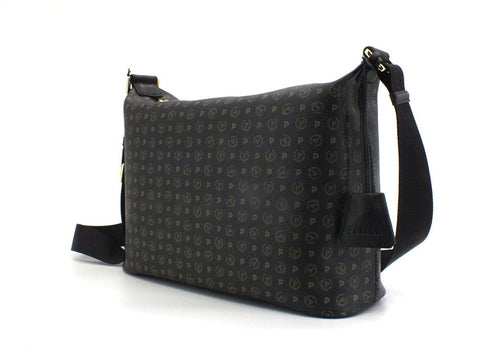POLLINI Borsa Hobo Zip Loghi Printed Nero TE8400PP02Q1100A - Sandrini Calzature e Abbigliamento
