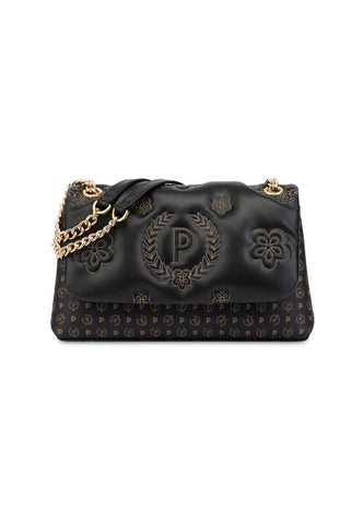 POLLINI Borsa Loghi Rilievo Nero TE8473PP0EQ2800A - Sandrini Calzature e Abbigliamento