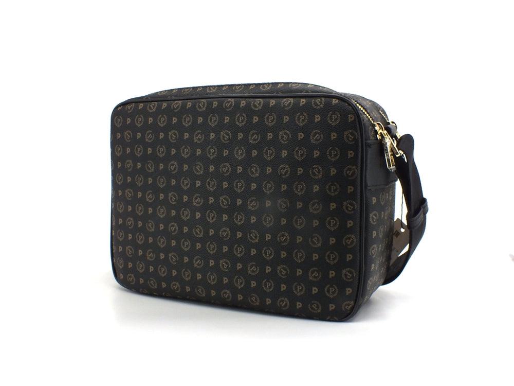 POLLINI Borsa Messenger Triple Loghi Nero TE8402PP02Q1100A - Sandrini Calzature e Abbigliamento