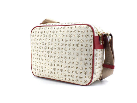 POLLINI Borsa Messenger Triple Zip Avorio Rosso TE8402PP02Q1110B - Sandrini Calzature e Abbigliamento