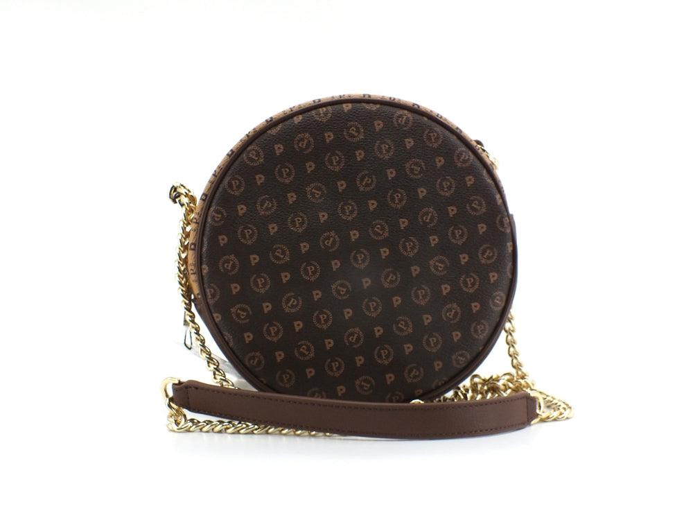POLLINI Borsa Pochette Tonda Catena Marrone Crema TE8455PP0BQ5330A - Sandrini Calzature e Abbigliamento