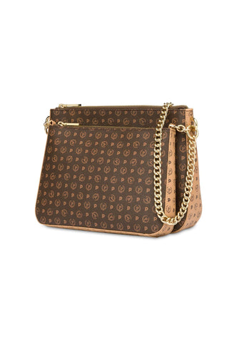 POLLINI Borsa Shoulder Tracolla Marrone Crema TE8469PP0DQ5330A - Sandrini Calzature e Abbigliamento