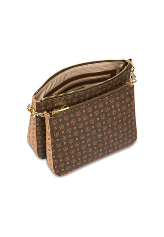 POLLINI Borsa Shoulder Tracolla Marrone Crema TE8469PP0DQ5330A - Sandrini Calzature e Abbigliamento