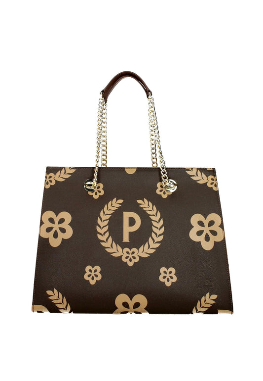 POLLINI Borsa Tote Big Crema Marrone TE8472PP0DQ1E11A - Sandrini Calzature e Abbigliamento