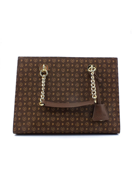 POLLINI Borsa Tote Crema Marrone TE8406PP02Q5330A - Sandrini Calzature e Abbigliamento