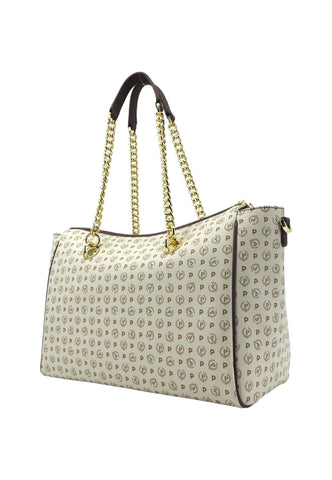 POLLINI Borsa Tote Donna Avorio Marrone TE8518PP0HQ1110C - Sandrini Calzature e Abbigliamento