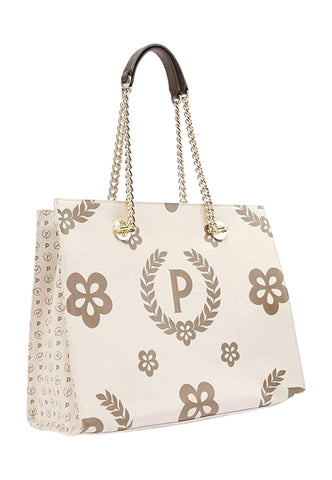 POLLINI Borsa Tote Donna Avorio Oro TE8472PP0DQ1E10A - Sandrini Calzature e Abbigliamento