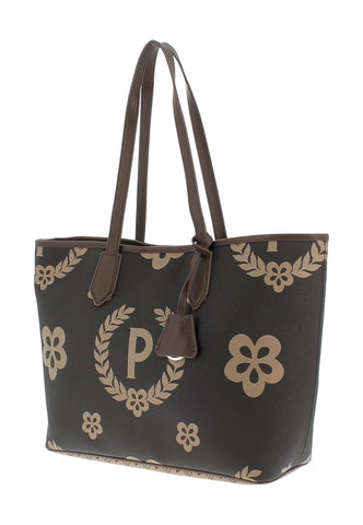 POLLINI Borsa Tote Donna Marrone Crema TE8427PP06Q1E11A - Sandrini Calzature e Abbigliamento