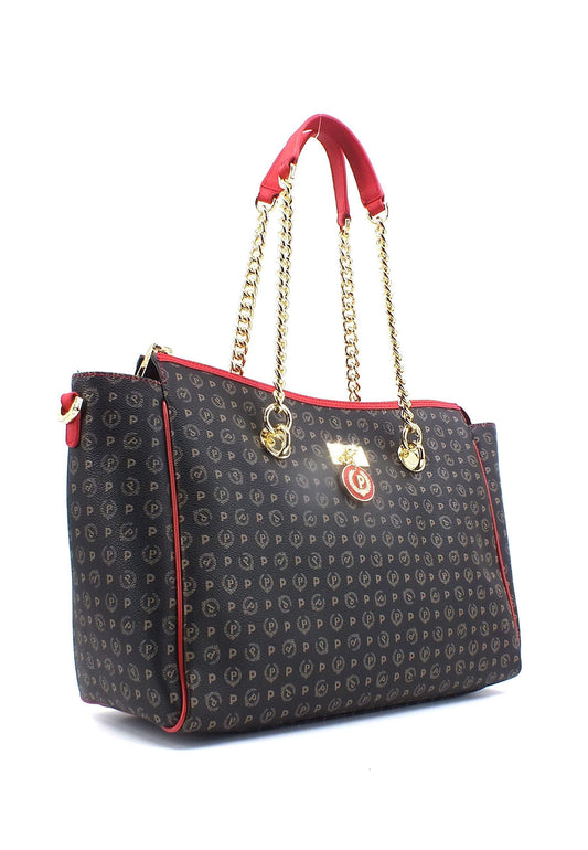POLLINI Borsa Tote Large Nero Rosso TE8518PP0HQ1100B - Sandrini Calzature e Abbigliamento