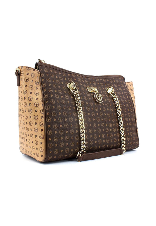 POLLINI Borsa Tote Marrone Crema TE8518PP0HQ5330A - Sandrini Calzature e Abbigliamento